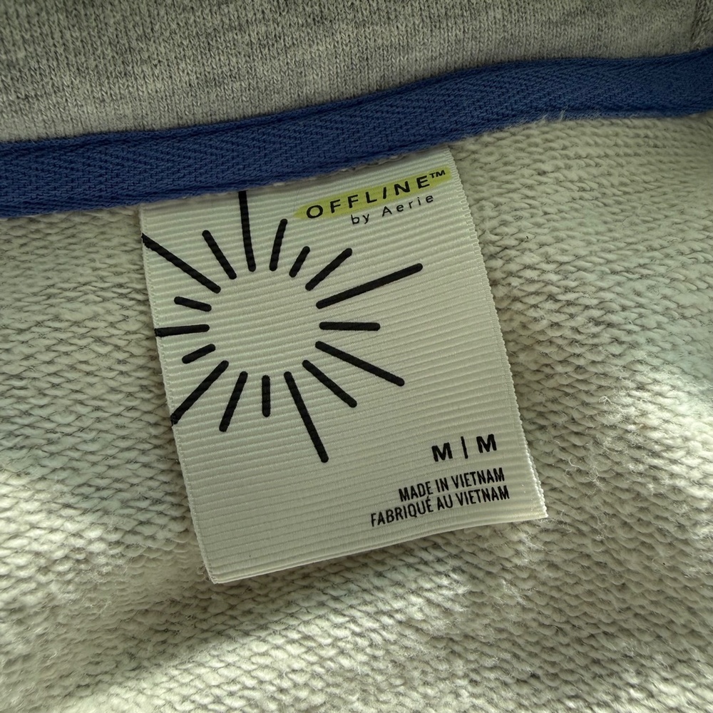 Offline by Aerie Throwback Quarter Zip Hoodie NWOT : Medium - Picture 6 of 7
